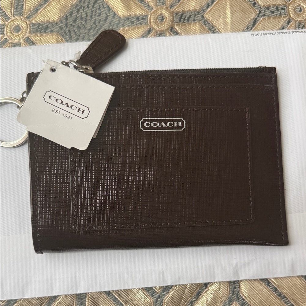Coach Dark Brown Leather Pouch